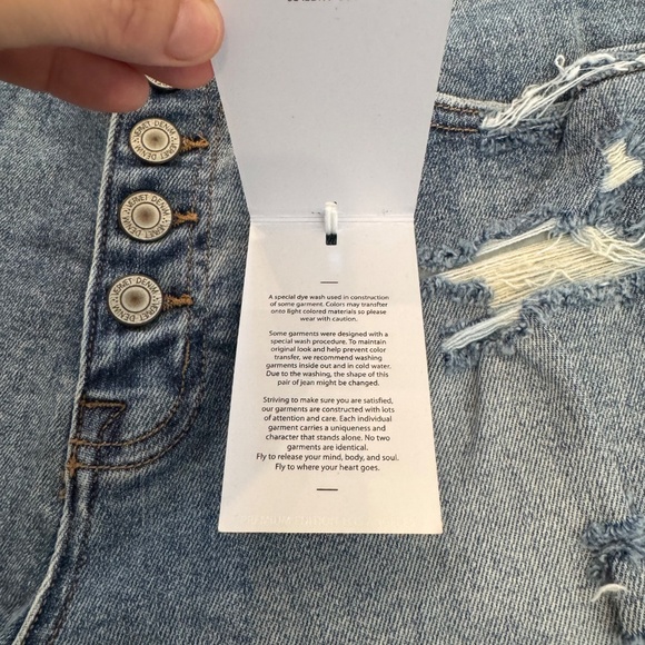 NWT Vervet Jeans Sweet Sea High Rise Button Fly Denim Shorts Women's Size M - Picture 3 of 6